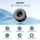 7Artisans 27 mm F2,8 STM APS-C Autofokus-Objektiv für X/E/Z Mount-Kameras