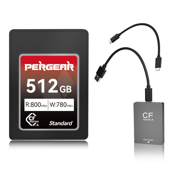 Pergear Standard 512 GB CFexpress Typ A-Speicherkarte für Sony Alpha- und FX-Kameras