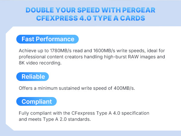 Pergear 1 TB Master 4.0 CFexpress Typ A-Speicherkarte